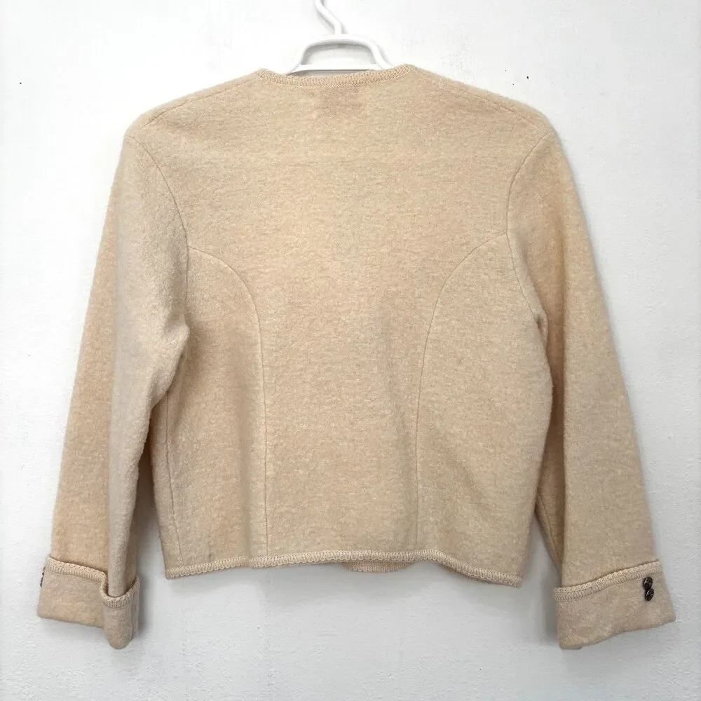 Tally Ho Womens Old Money Capsule Wool Cardigan 14 Quite Luxury Preppy Vintage